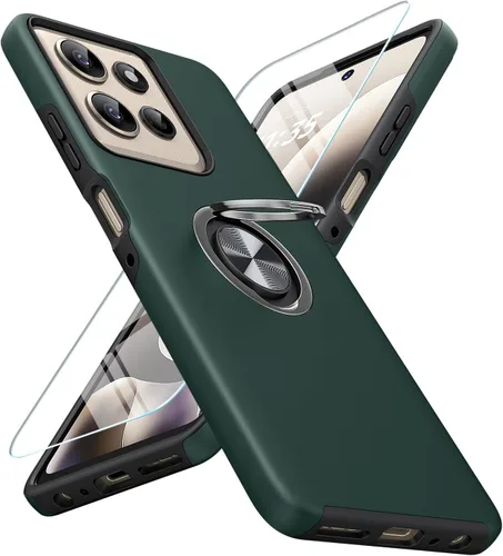 Vista 26 de JAME for Motorola Edge 2025 Case with Ring Stand Slim Shockproof Phone Case Cubierta de doble capa de grado militar resistente a prueba de golpes