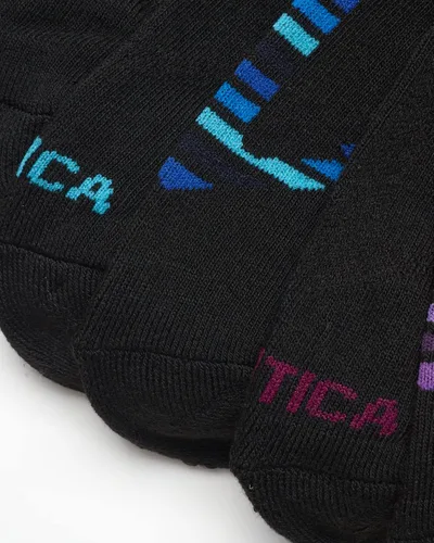 Vista 4 de Nautica Calcetines para mujer Calcetines deportivos de corte cuarto (paquete de 6)