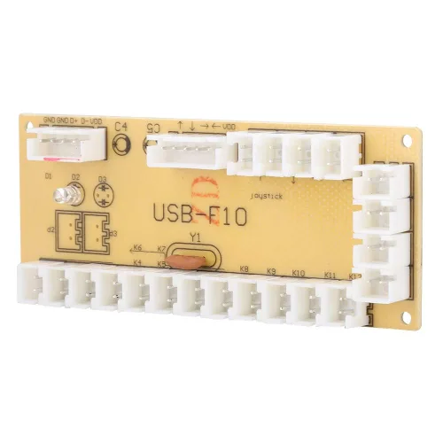 Vista 6 de Placa de circuito del controlador del juego del codificador USB para los juegos de lucha de la PC, asamblea del tablero de control del joystick