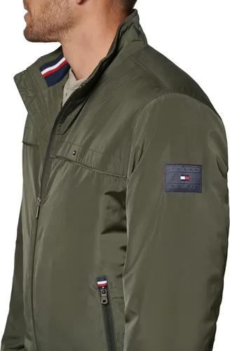 Vista 6 de Tommy Hilfiger Chaqueta bomber de memoria sintética de rendimiento para hombre