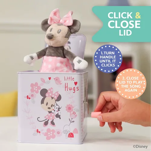 Vista 5 de Disney Baby Minnie Mouse Jack-in-The-Box - Juguete musical para bebés, color rosa