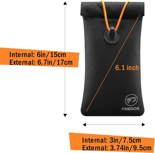 Vista 8 de FIREDOG Faraday Pouch for Car Keys and Smartphone, Key Signal Blocking Bag, Cell Phone Keyless Entry Fob Signal Blocking Bag
