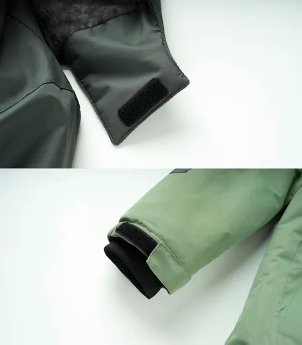 Vista 6 de INVACHI Chaqueta de esquí de invierno para hombre, impermeable, resistente al viento, forro polar con capucha