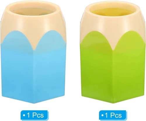Vista 3 de PATIKIL Portalápices, paquete de 2 soportes para bolígrafos para escritorio, bonito soporte de plástico para lápices, organizador de tazas