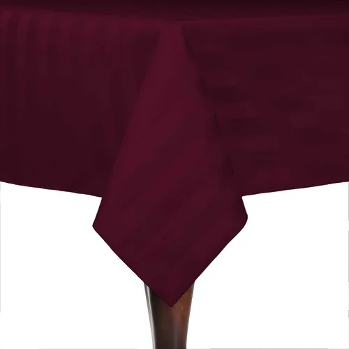 Vista 12 de Ultimate Textile Mantel cuadrado de rayas satinadas de 84 x 84 pulgadas, color verde militar