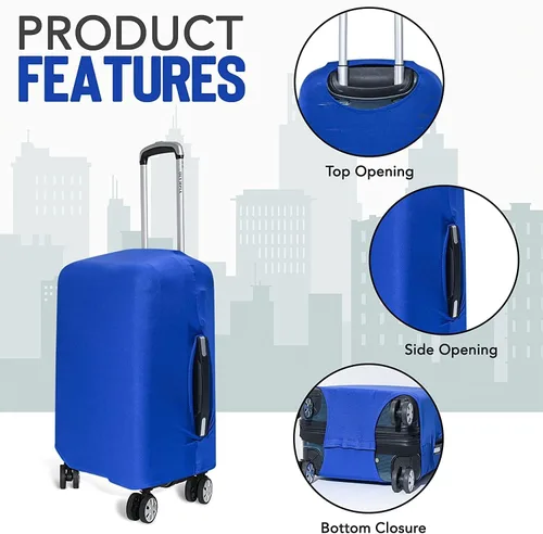 Vista 5 de Funda de equipaje de viaje I Protector de maleta aprobado por la TSA I Fundas de equipaje para maleta I Funda de maleta Bolsa I Protector