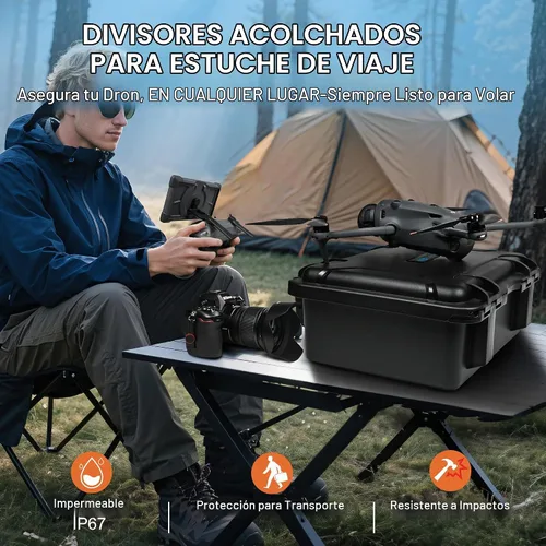 Vista 7 de Lekufee Funda rígida impermeable para DJI Mavic 4 Pro, Mini 5/4, cámara
