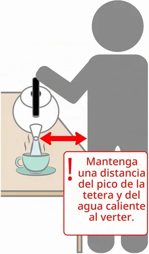 Vista 6 de UP ware - Hervidor de té silbante esmaltado en acero, tetera para estufa (1.6 cuartos de galón, manzana)