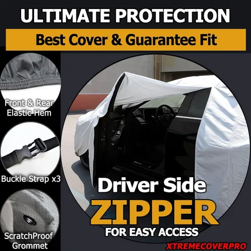 Vista 5 de Funda para coche compatible con Mazda Mazda2 XTREMECOVERPRO Serie plateada gris 2011 2012 2013 2014 2015 2-Gris