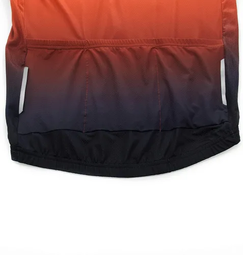 Vista 8 de Lo.gas Maillot de ciclismo para hombre, manga cortalarga, camisas de ciclismo con cremallera completa con bolsillos, ropa de bicicleta de carretera
