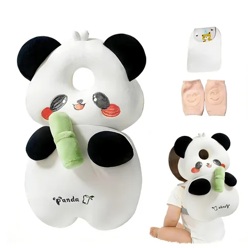 Vista 7 de Mochila protectora de cabeza de bebé, mochila de protección para la cabeza del bebé con rodilleras para bebé, función de alarma para caminar y Corgi