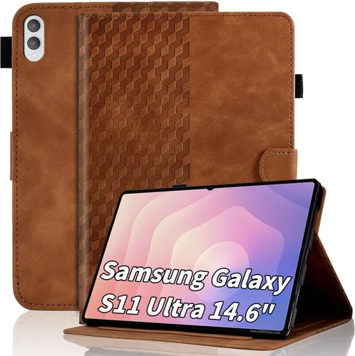 Vista 68 de Funda para Samsung Galaxy Tab S6 Lite 2024/2022/2020 de 10.4 pulgadas SM-P620/P625/P610/P613/P615/P619 de piel sintética, funda magnética con Negro