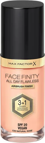 Vista 16 de Max Factor Facefinity 3 en 1 base de maquillaje líquida todo el día sin imperfecciones, SPF 20-32 Beige claro, 30 ml