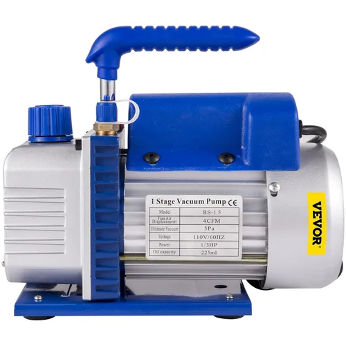 Vista 11 de VEVOR Cámara de vacío con bomba, bomba de vacío de 4CFM 1/3HP con cámara de vacío de alta capacidad de 2 galones, kit de cámara de bomba de vacío