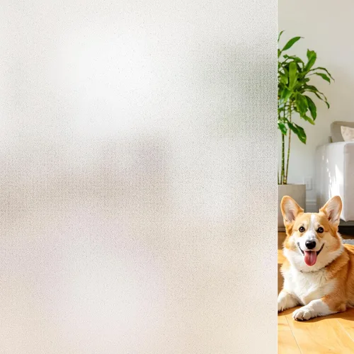 Vista 10 de Coavas película de privacidad para ventana, vidrio esmerilado, sin pegamento, adherente, antirrayos ultravioleta, antiestática y decorativa