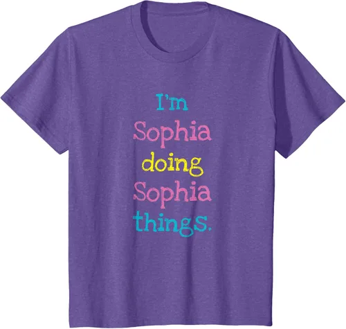 Vista 37 de Sophia - Camiseta con texto personalizado para niñas