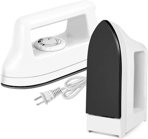 Vista 9 de Mini plancha para manualidades y acolchados, máquina eléctrica de prensa de calor para viajes y hogar para suministros de costura (negro)