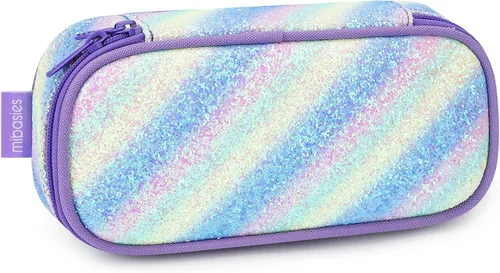 Vista 20 de Lapicera para niñas, estuche con divisiones múltiples para lápices, diseño de fresas color rojo