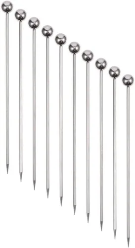 Vista 6 de Paquete de 45 palillos de cóctel de acero inoxidable para martini