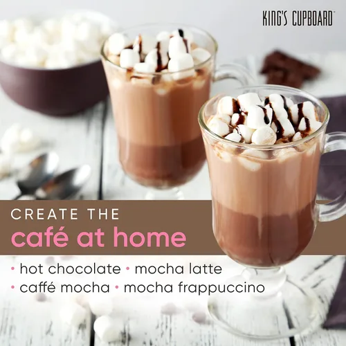 Vista 6 de King's Cupboard Salsa de chocolate agridulce, la salsa de dulce de azúcar caliente perfecta para cubrir helados y postres, llovizna de café