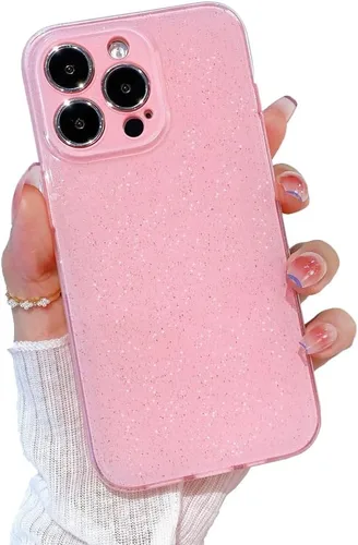 Vista 10 de Funda protectora para iPhone 13 con purpurina para mujeres y niñas, funda protectora suave y brillante para iPhone 13, color rosa