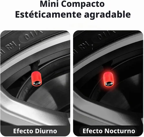 Vista 6 de 16 piezas de tapas fluorescentes para válvulas de neumáticos, tapa de válvula de aire para rueda de auto luminosa, accesorios de decoración