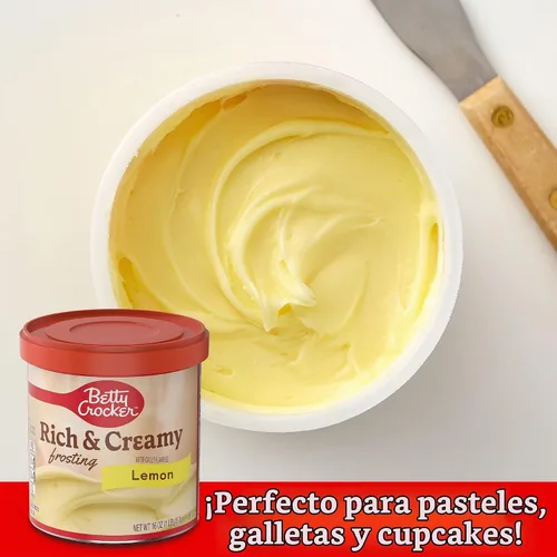 Vista 4 de Betty Crocker Glaseado de limón rico y cremoso sin gluten, 16 onzas