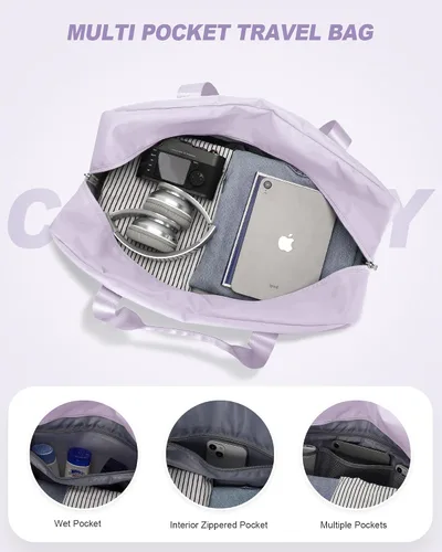 Vista 7 de Bolsa de viaje para artículos personales de Spirit Airlines de 18 x 14 x 8 pulgadas, bolsa de viaje debajo del asiento, equipaje de mano plegable