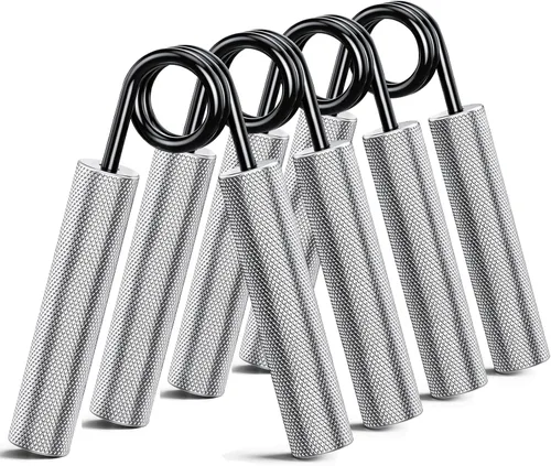 Vista 8 de ZEAGUS Entrenador de fuerza de agarre, paquete de 4, fortalecedor de agarre de mano de metal de 50 libras a 200 libras, ejercitador de antebrazo