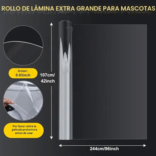 Vista 2 de Beeveer 1 rollo de hojas de PET extra grandes de 42 x 96 pulgadas