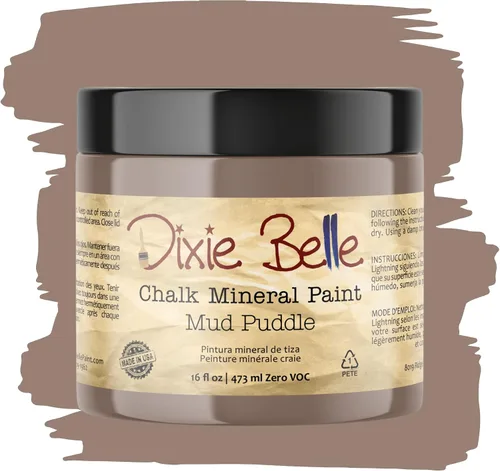 Vista 221 de Pintura para muebles con acabado de tiza Dixie Belle Paint Company - Amatista (4oz) - Pintura mineral de tiza chic púrpura profundo mate