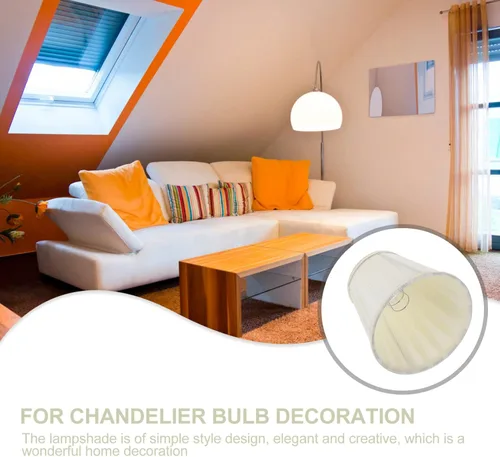 Vista 9 de Beaupretty Pantalla de lámpara pequeña para lámparas de mesa y luz de pie con clip de repuesto para pantalla de tela, cubierta de luz, color beige