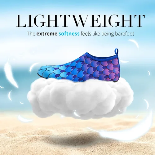 Vista 5 de Homitem Zapatos de agua para mujeres y hombres, calcetines acuáticos para natación, playa, piscina, río, sin cordones, de secado rápido