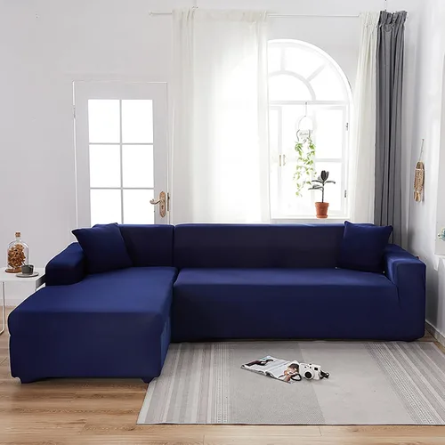 Vista 23 de Konsilsa Funda elástica para sofá en forma de L, funda completa para sofá de 1/2/3/4 plazas, protector de muebles suave, antideslizante, lavable a