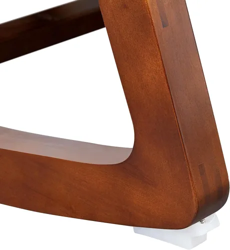 Vista 7 de Topeakmart Mecedora tapizada para cuarto de bebé, moderna silla de acento con patas de madera, bolsillo lateral, sillón mecedor para guardería, sala
