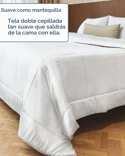 Vista 6 de Comforter Twin Size - Down Alternative Duvet Insert - White, 68" x 88" 01-Blanco