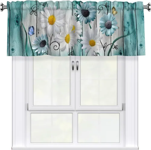 Vista 39 de Cenefa de estrella del oeste de Texas para ventana, rústica, granja, granero, cocina, cenefa de ventana rural vintage con bolsillo para barra