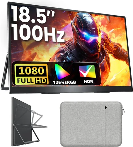 Vista 9 de Upperizon Monitor portátil de 15.6 pulgadas 4K UHD 3840X2160 100% sRGB 60Hz IPS HDR HDMI USB-C Monitor de viaje para laptop, MacBook, PC, Surface