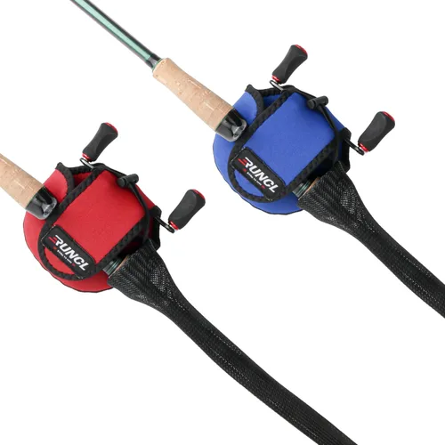 Vista 5 de RUNCL Fundas para caña de pescar y bolsas de carrete, calcetines de caña de hilar/fundición y cubiertas de carrete de spinning/baitcasting, solución