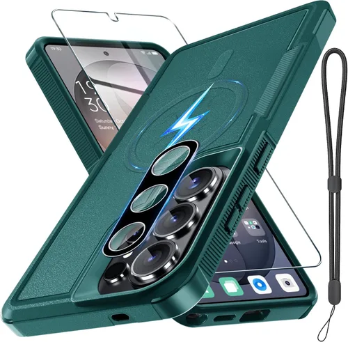 Vista 23 de Funda para Samsung Galaxy S24 FE, Cuerpo Completo Resistente de Servicio Pesado Robusta a Prueba de Golpes Funda Protectora para Teléfono con Correa