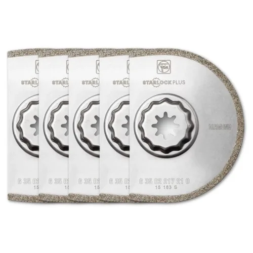 Vista 3 de Fein Starlock Plus 63502170210 - Hoja de sierra segmentada de carburo, extracción precisa de lechada de azulejos, corte de yeso y trabajo