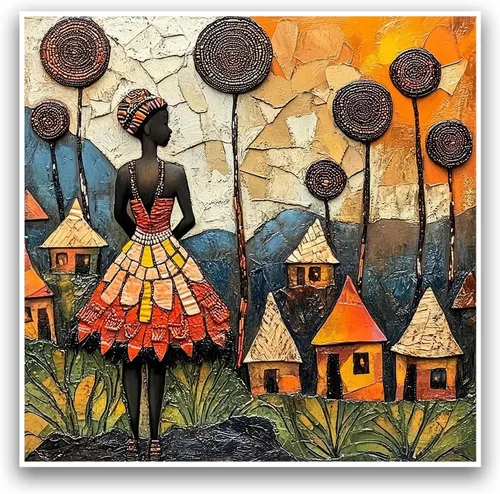 Vista 28 de Póster de personas negras, arte de mujeres afroamericanas, arte minimalista para mujer, impresión de mujer afro, obra de arte moderna, 16 x 24