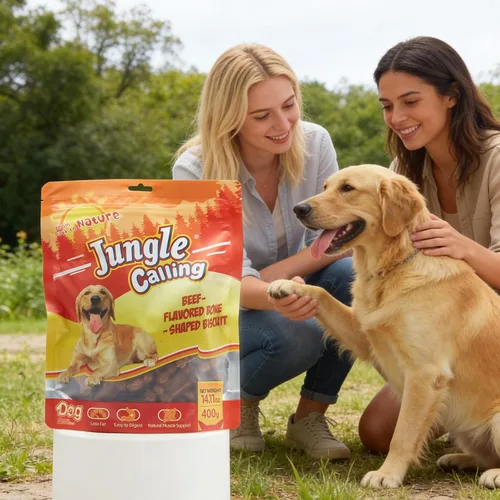 Vista 9 de Jungle Calling - Golosinas suaves para perros mayores de 48 quilates, tiernos carnosos de carne de res de 2 pulgadas, 14.11 onzas Real Beef 1st