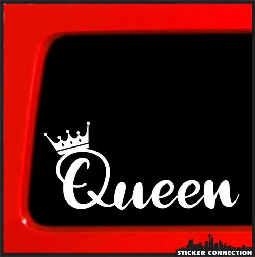 Vista 12 de Sticker Connection Corona de princesa reina Calcomanía/calcomanía divertida para parachoques de automóvil 4 x 4 calcomanía para parachoques