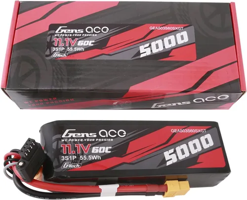Vista 5 de Gens ace G-Tech 5000mAh 60C 11.1V 3S Batería Lipo de tamaño corto con enchufe XT60
