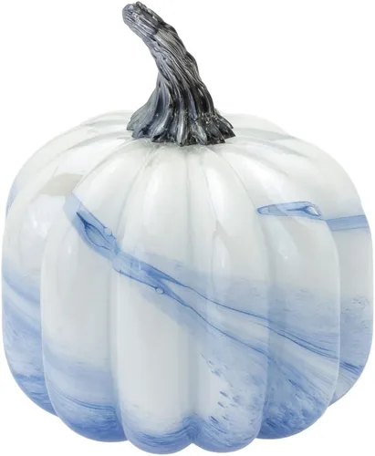 Vista 8 de Boston International Calabaza de cristal para otoño, cosecha, Acción de Gracias, decoración de mesa de vidrio soplado a mano, pequeño, remolino
