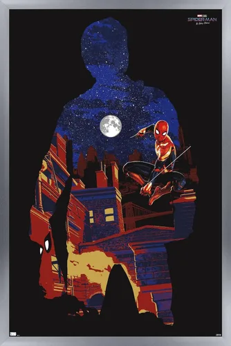 Vista 10 de Trends International Marvel Spider-Man: No Way Home - Póster de pared de silueta, 22.4 pulgadas de largo x 14.7 pulgadas, versión enmarcada