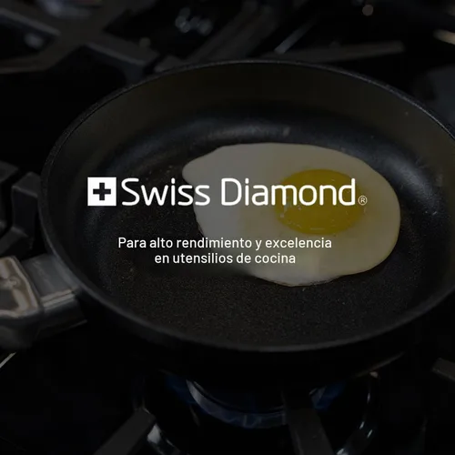 Vista 6 de Swiss Diamond Sartén antiadherente de diamante de 7 pulgadas, sartén con revestimiento de aluminio, apta para lavavajillas y horno con mango