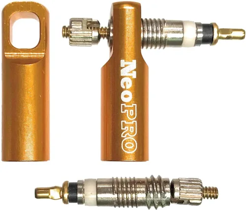 Vista 10 de NeoPRO Bike Presta tapa de válvula con kit de función de extracción de núcleo de válvula, cubiertas antipolvo para neumáticos