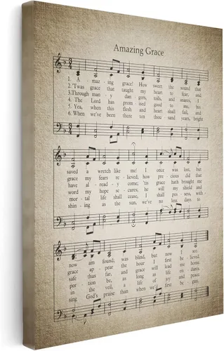 Vista 12 de Poster Master Lienzo How Great Thou Art - Impresión de partituras de música retro, arte de pared de himnario, regalo para hombres, mujeres